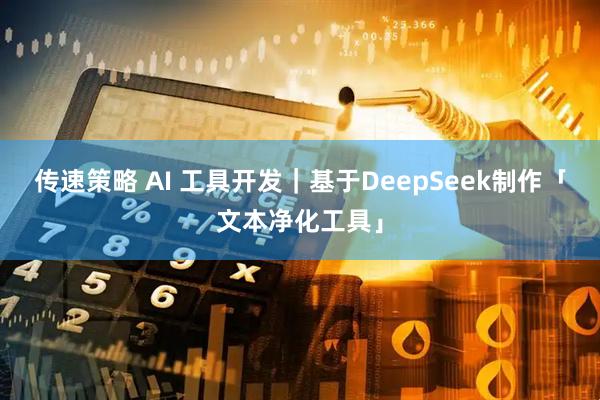 传速策略 AI 工具开发｜基于DeepSeek制作「文本净化工具」